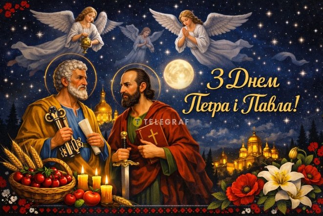 Привітання з Петра і Павла 2026 — вірші, картинки, СМС, відеопривітання