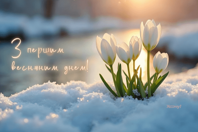 Листівки з першим днем весни