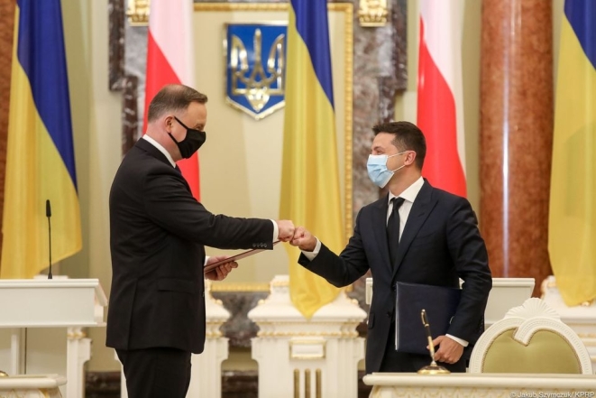 Президент Польши Анджей Дуда и Владимир Зеленский