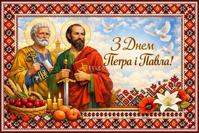 Привітання з Петра і Павла 2026 — вірші, картинки, СМС, відеопривітання