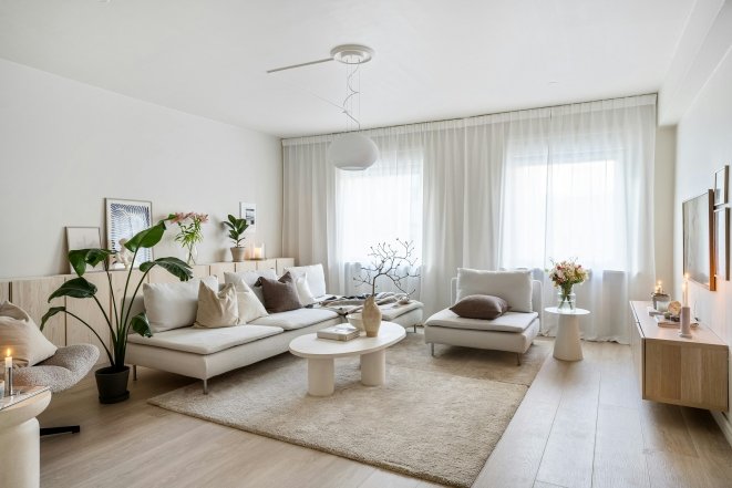 Рослини у вітальні як елемент декору