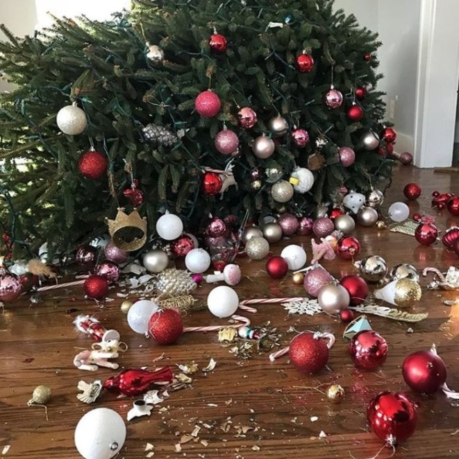 К чему падает елка, приметы