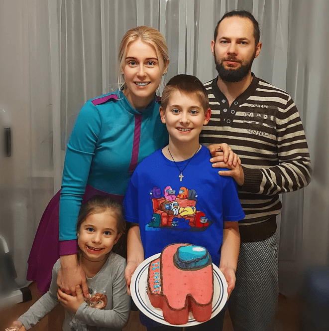 Ольга Дзундза і її сім’я, фото