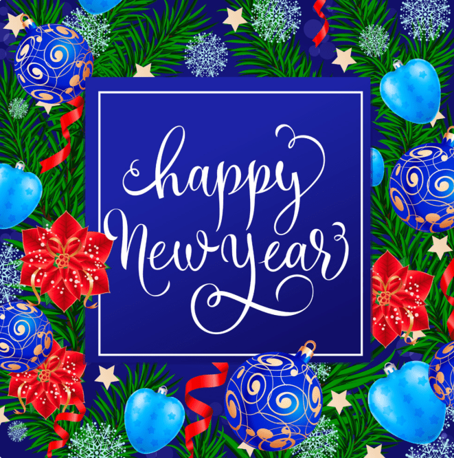 Открытки с Новым годом 2026 на английском