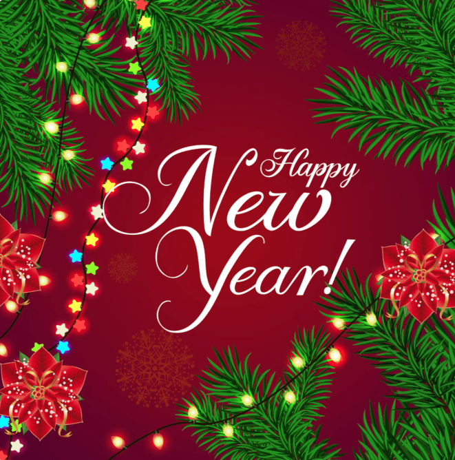 Открытки с Новым годом 2026 на английском