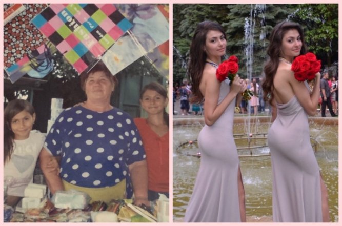 Аня і Настя Сергієнко в дитинстві, фото