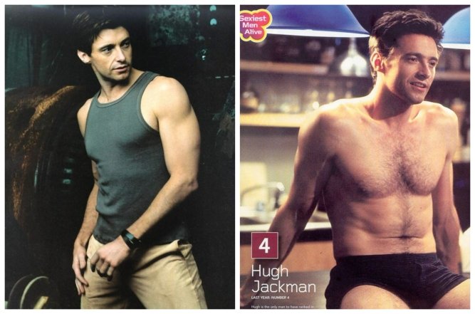 Г'ю Джекман без футболки, фото