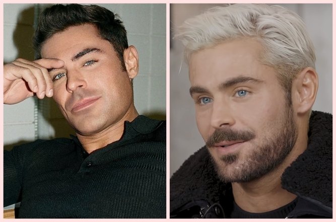 Зак Ефрон з фарбованим волоссям, фото