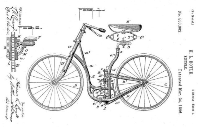 первый складной велосипед