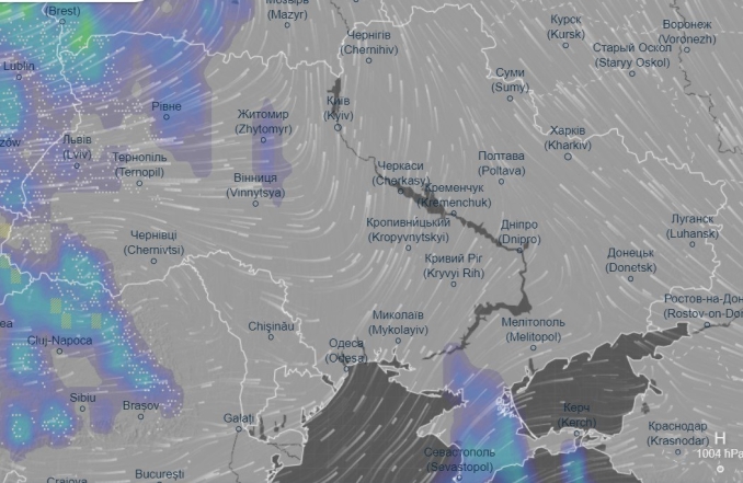 Погода в Украине на вечер 4 апреля.