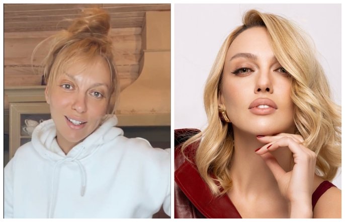 Оля Полякова без косметики, фото