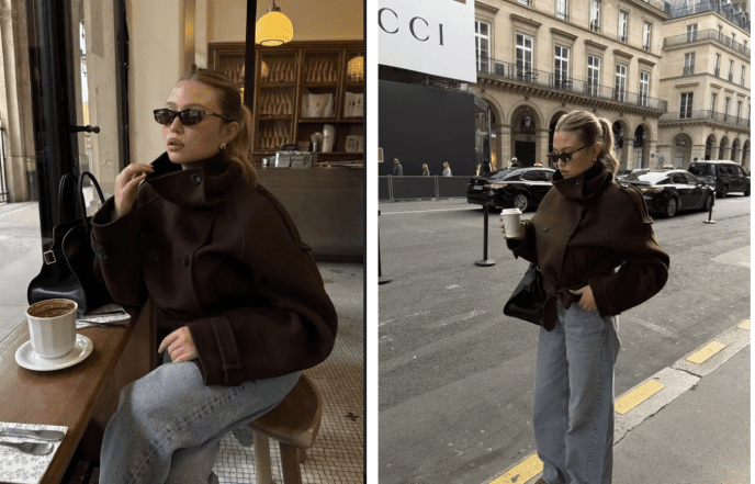 Приталене напівпальто, фото