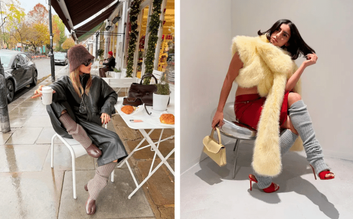 Модные образы с гетрами 2026, фото