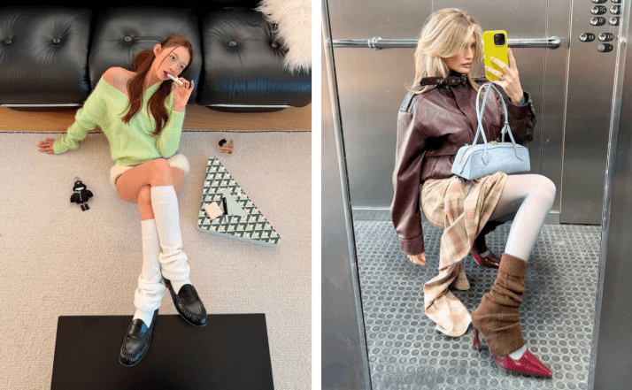 Модные образы с гетрами 2026, фото