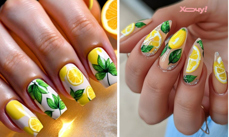 Трендовий манікюр в лимонах на літо 2025