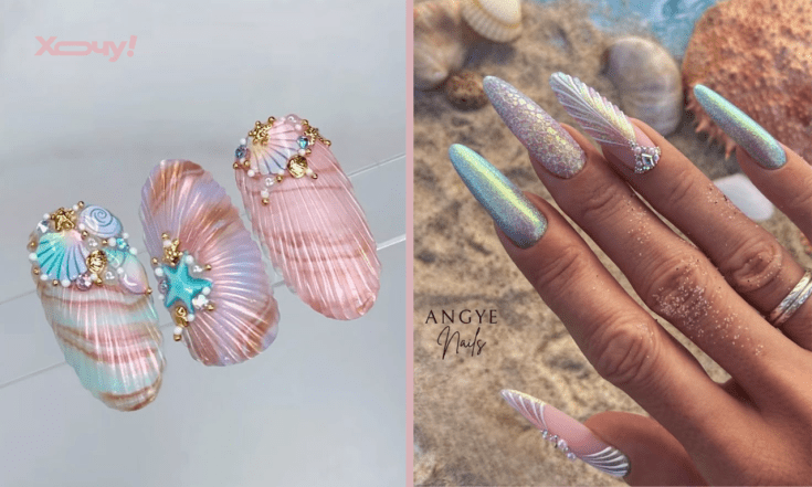 Морской маникюр на лето 2025