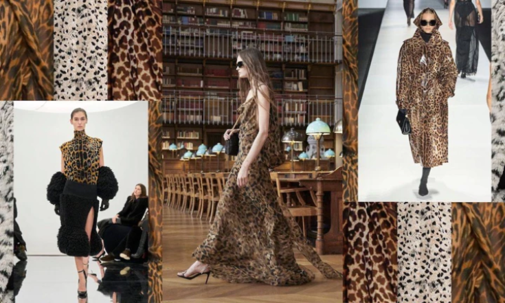 Модели одежды с леопардовыми принтами