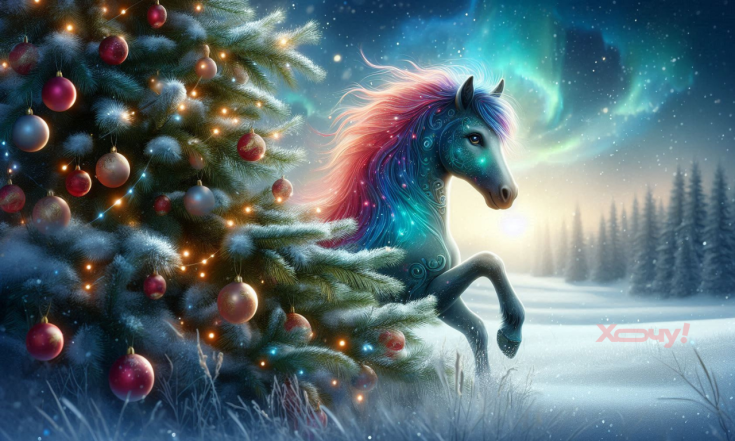 С Новым годом 2026, поздравления в прозе и открытки с конем