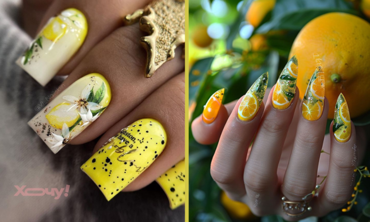 Стильний манікюр в лимонах на літо 2025