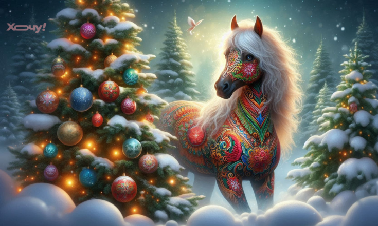 Картинки с Огненным Конем, Новый год 2026