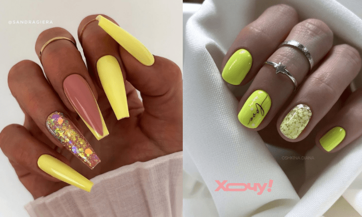 Стильні ідеї жовтого манікюру на літо