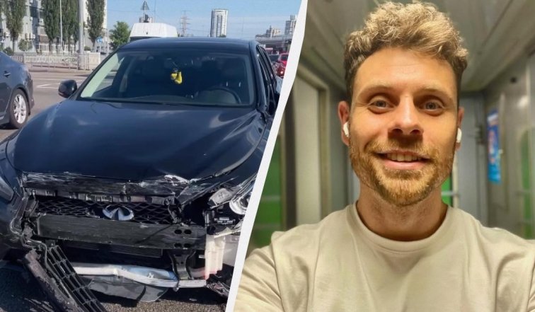 Артур Логай після ДТП у Києві