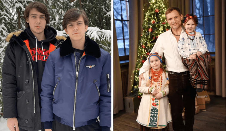 Олег Скрипка і діти від дружини Наталії Сидь