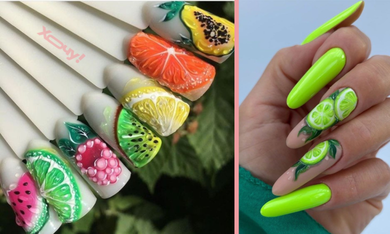 Фруктовий манікюр на літо, ідеї
