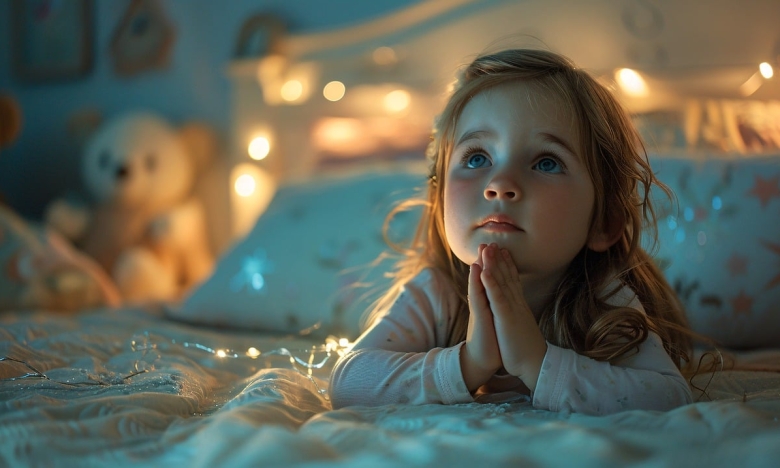 Ребенок молится, фото