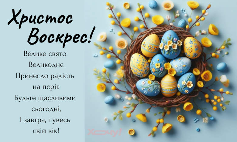 Вітання з Великоднем у прозі та віршах