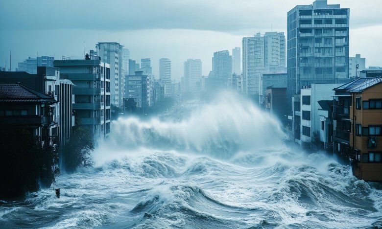 Убегали от цунами или волны во сне