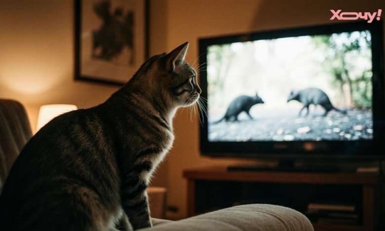 Почему кошка реагирует на телевизор – как воспринимает кот картинку на экране