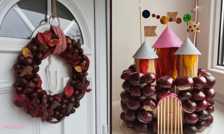 Поделки из каштанов, осенние идеи