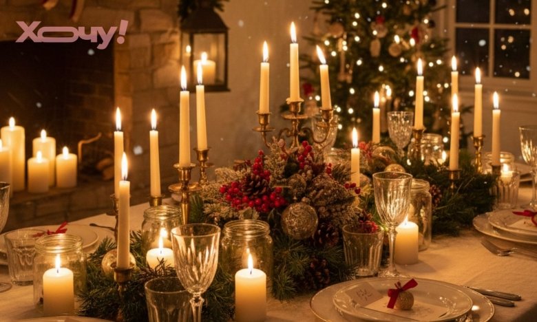 Украшение дома на Новый год в условиях блекаута