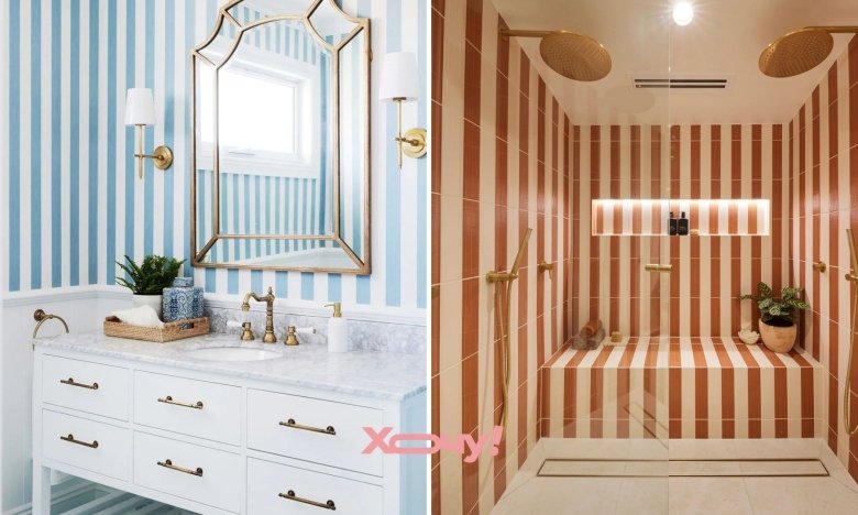 Тренд 2025 - ванна у смужку