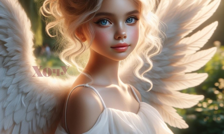 Ангел со светлыми волосами, картинка