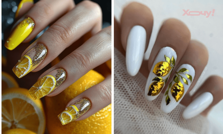 Модний лимонний манікюр на літо 2025