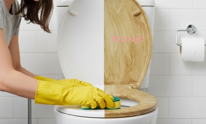Чим відбілити жовте пластикове сидіння унітаза в домашніх умовах
