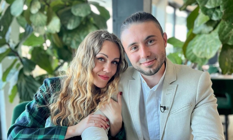 Тарас Тополя с женой Еленой, фото
