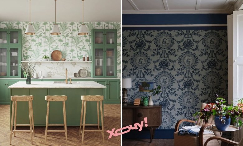 Виды популярных принтов обоев