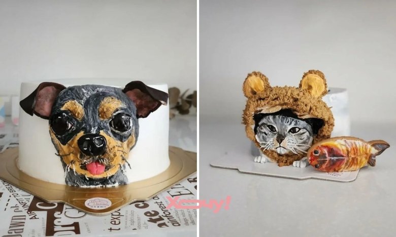 Кондитер создает торты в виде собак и кошек