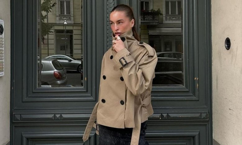 Укороченный тренч, фото