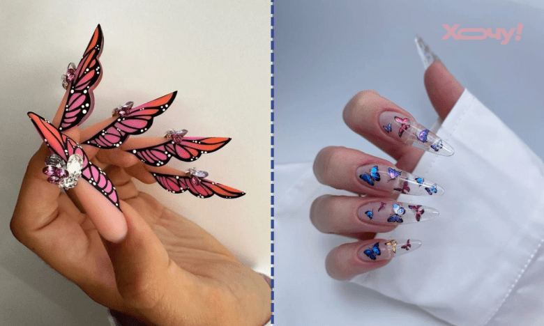Манікюр в метелики, корекція нігтів