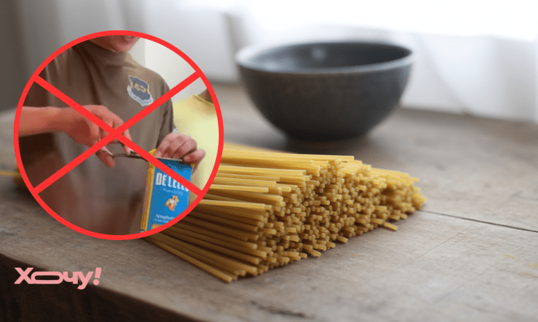 как открыть пачку спагетти