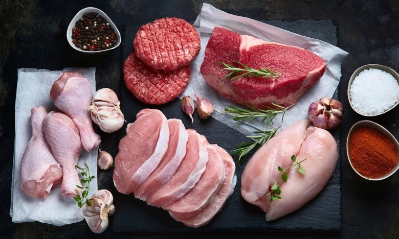 На фото мясо разных животных
