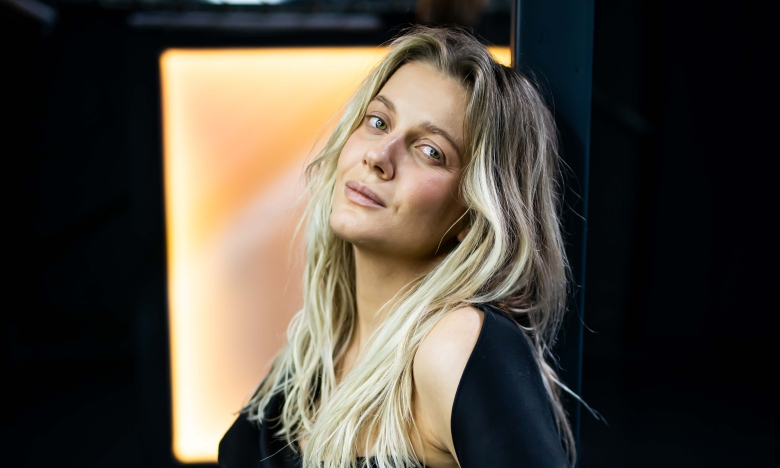 Певица Анастасия Прудиус на съемках нового клипа.