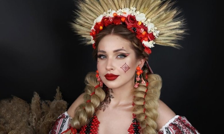 Прически в украинском стиле, фото