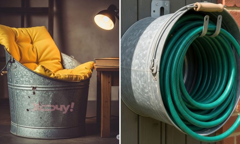 Способы использования старого ведра