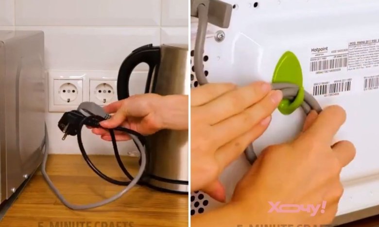 Закрепление шнуров техники