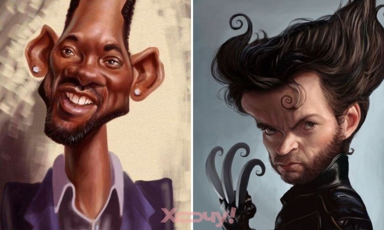 Портрети-карикатури на зірок кіно